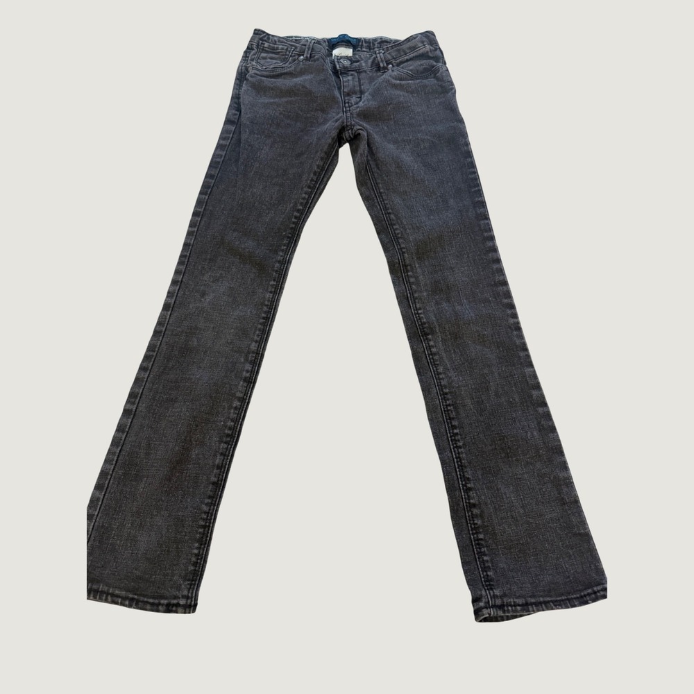 Vintage Levis Kids straight Fit Jeans Gray Charcoal Stretch Denim Size 10